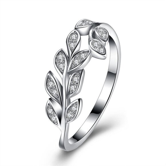 Vine Shape Sterling Silver Ring - Picture 1 of 5